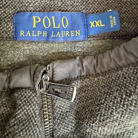 Polo Ralph Lauren Men’s XXL Quarter Zip Mock Neck Pullover Olive Green Cotton - Picture 2 of 10